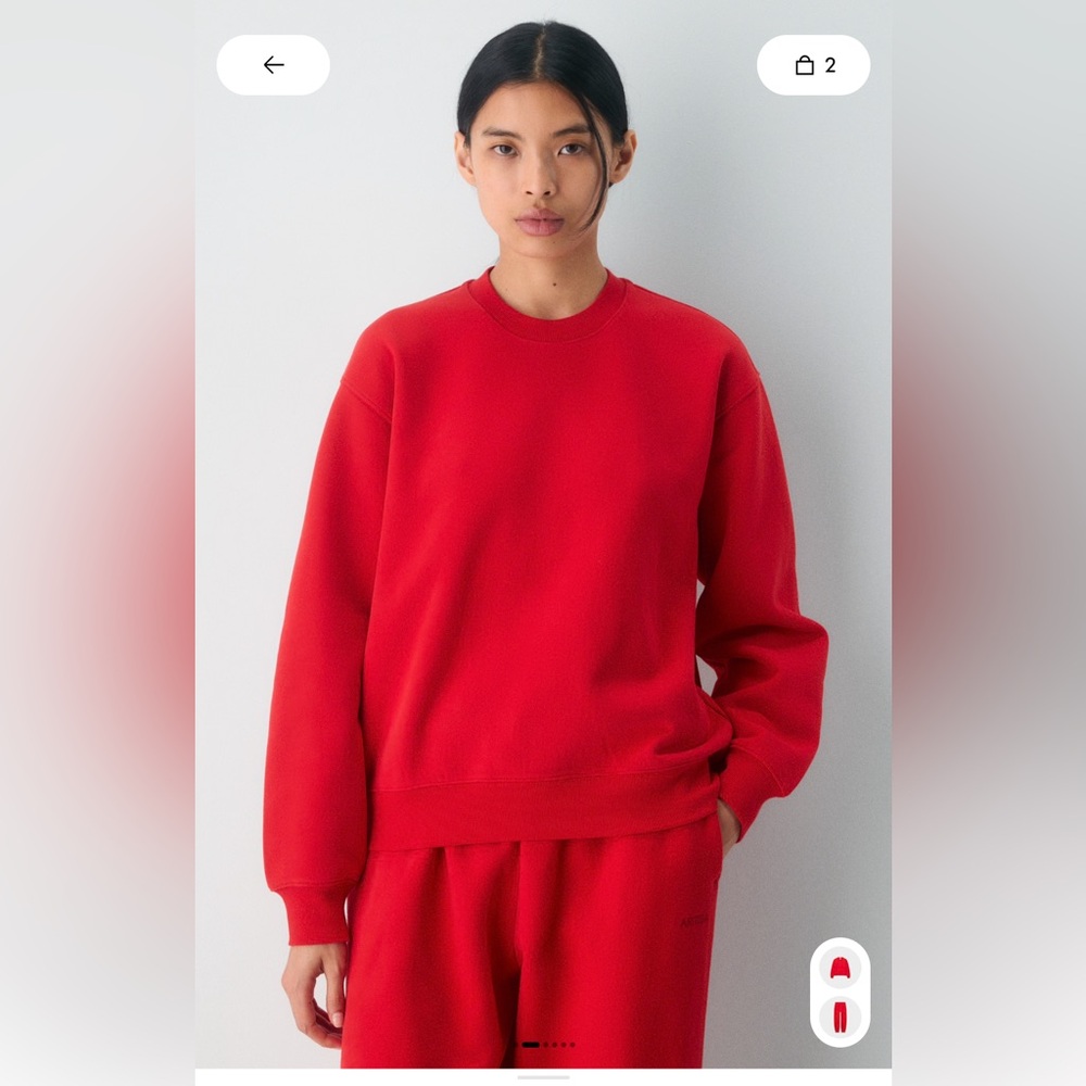 NWT Aritzia Perfect Fit Crewneck Sweatfleece Sweatshirt